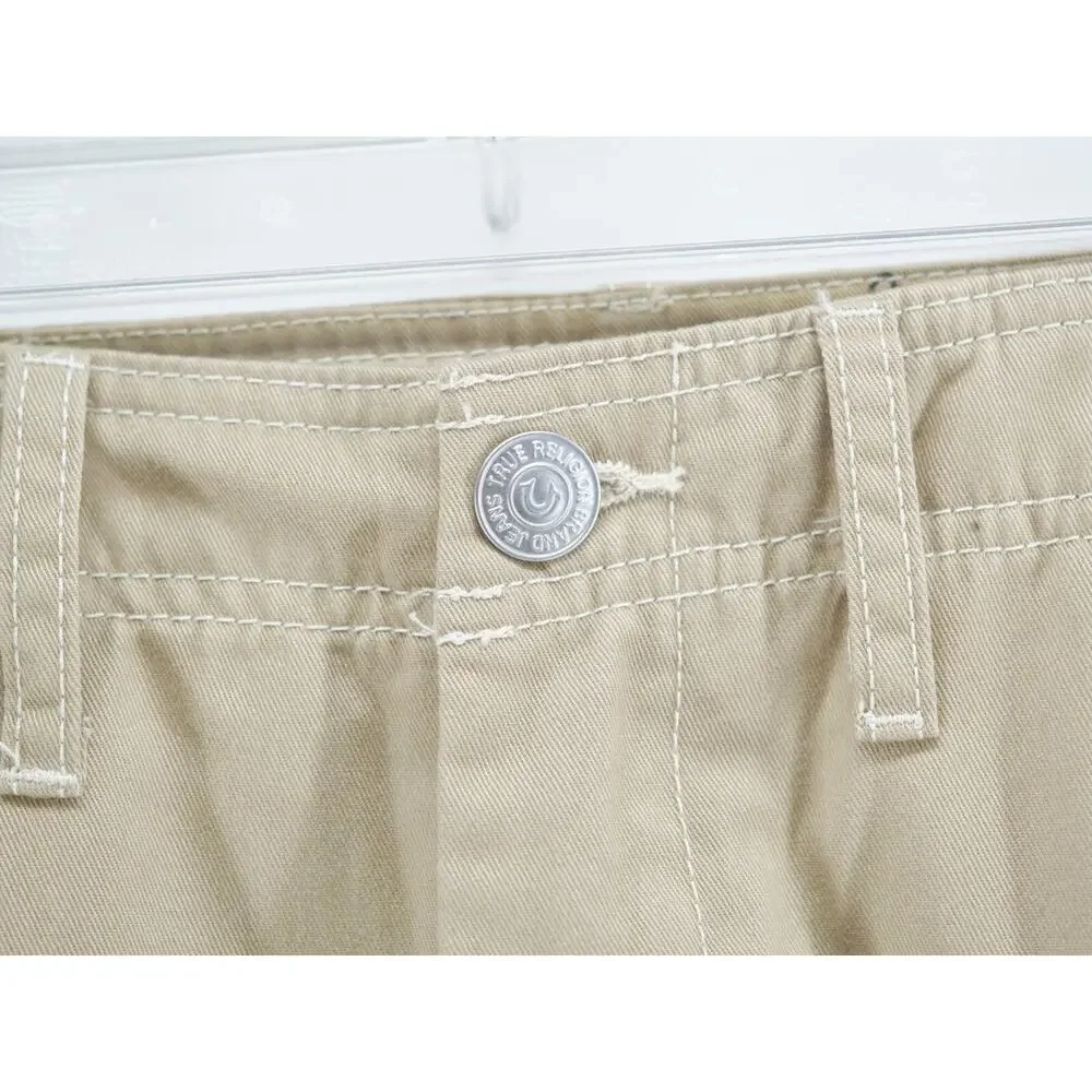True Religion Travertine Khaki Cargo‎ Pants Men's Size 38x32 NWT
